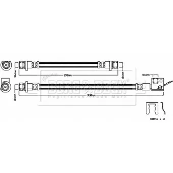 Flexible de frein BORG & BECK BBH8200