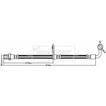 Flexible de frein BORG & BECK BBH8204