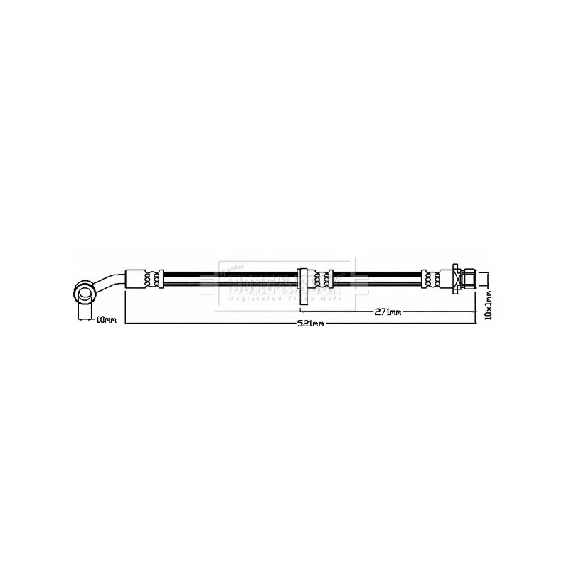 Flexible de frein BORG & BECK BBH8212