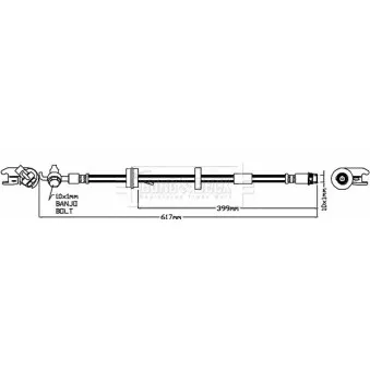 Flexible de frein BORG & BECK BBH8223