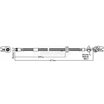 Flexible de frein BORG & BECK BBH8224