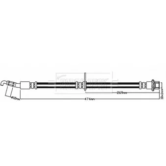 Flexible de frein BORG & BECK BBH8226