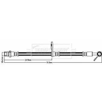 Flexible de frein BORG & BECK BBH8254