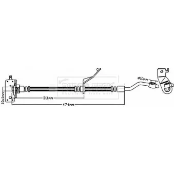Flexible de frein BORG & BECK BBH8301