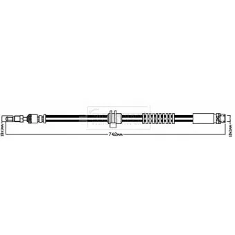 Flexible de frein BORG & BECK BBH8322