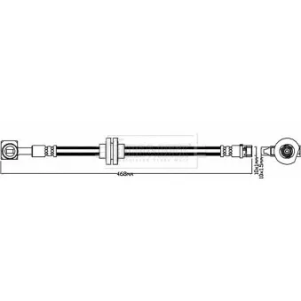Flexible de frein BORG & BECK BBH8363