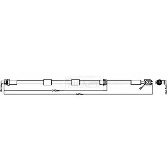Flexible de frein BORG & BECK BBH8380