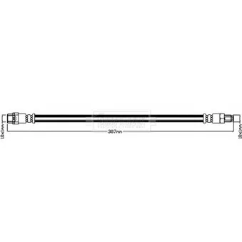 Flexible de frein BORG & BECK BBH8392