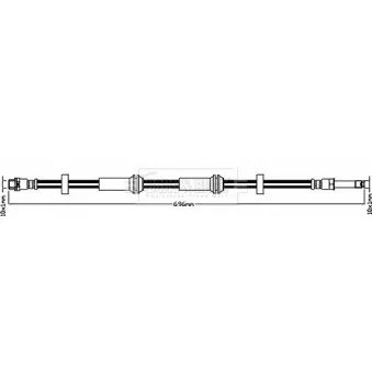 Flexible de frein BORG & BECK BBH8397