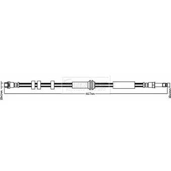 Flexible de frein BORG & BECK BBH8398