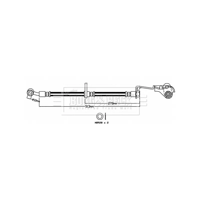 Flexible de frein BORG & BECK BBH8406