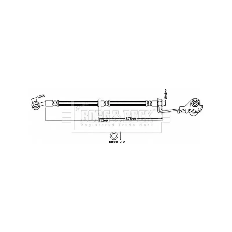Flexible de frein BORG & BECK BBH8407