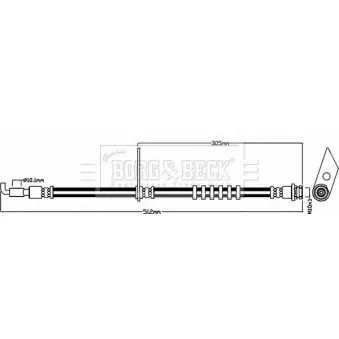 Flexible de frein BORG & BECK BBH8468