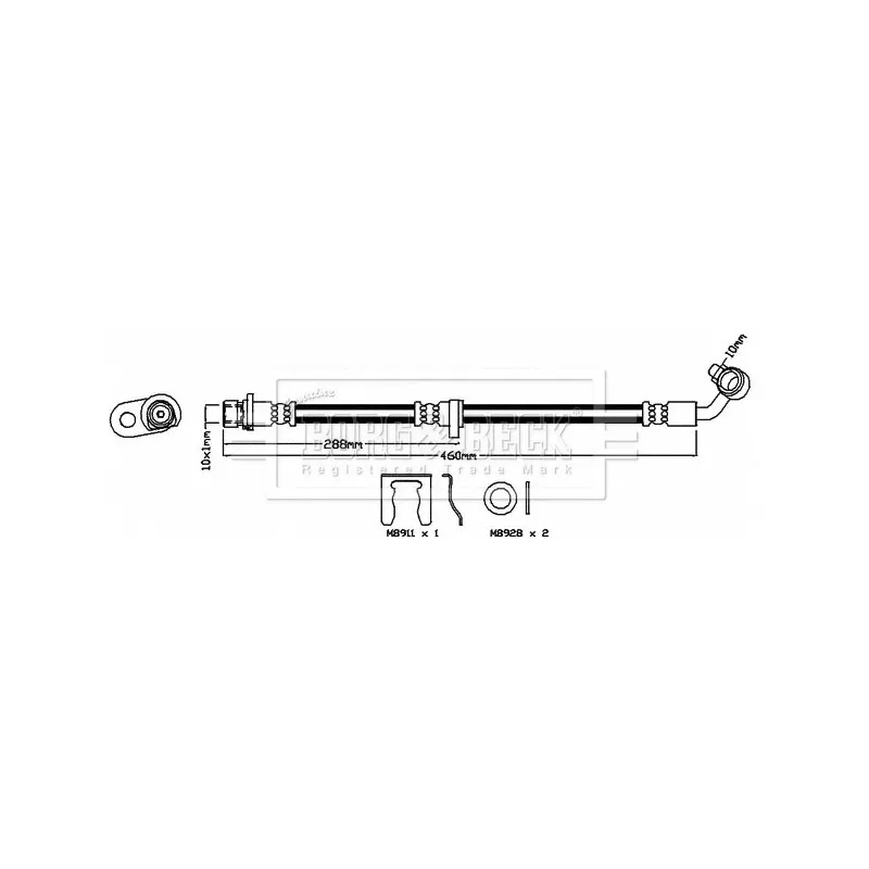 Flexible de frein BORG & BECK BBH8514
