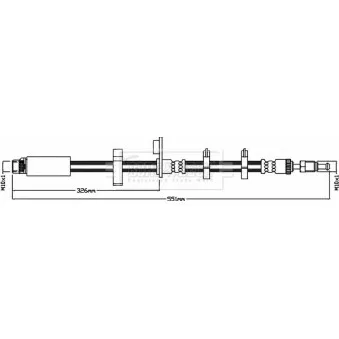 Flexible de frein BORG & BECK BBH8536