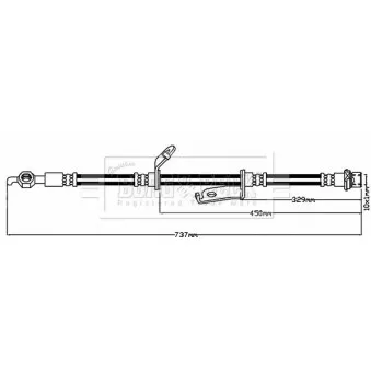 Flexible de frein BORG & BECK BBH8548