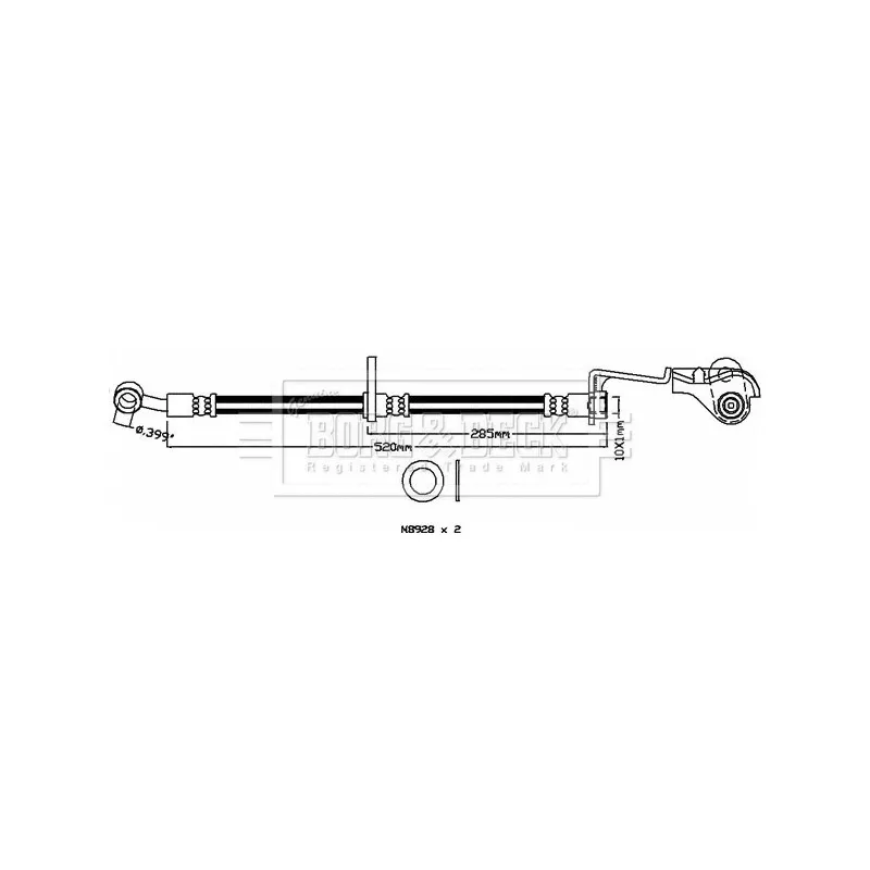 Flexible de frein BORG & BECK BBH8572