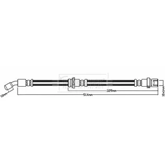 Flexible de frein BORG & BECK BBH8601