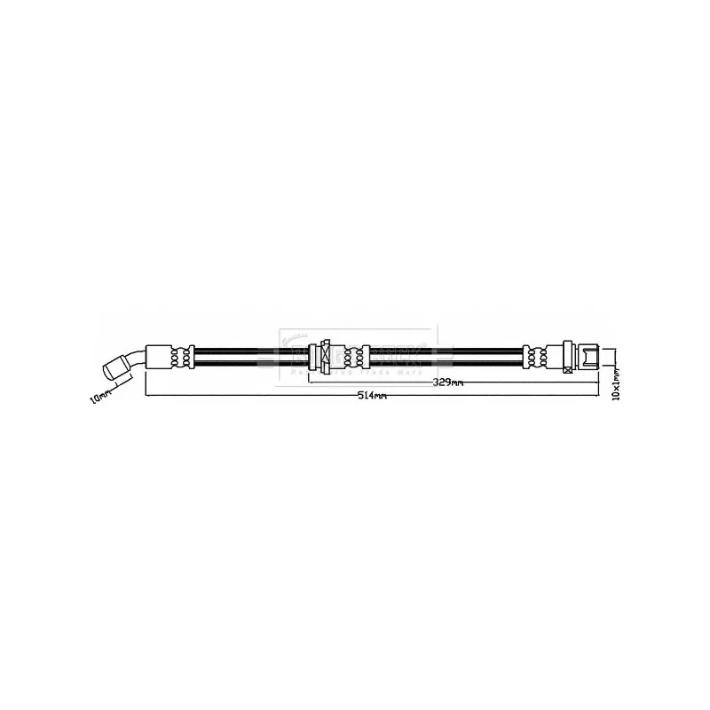 Flexible de frein BORG & BECK BBH8601