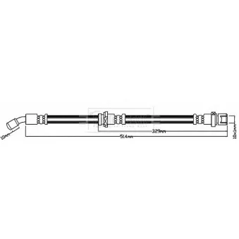 Flexible de frein BORG & BECK BBH8602