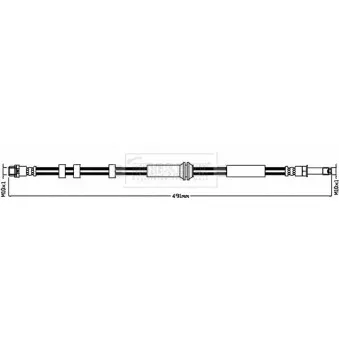 Flexible de frein BORG & BECK BBH8610