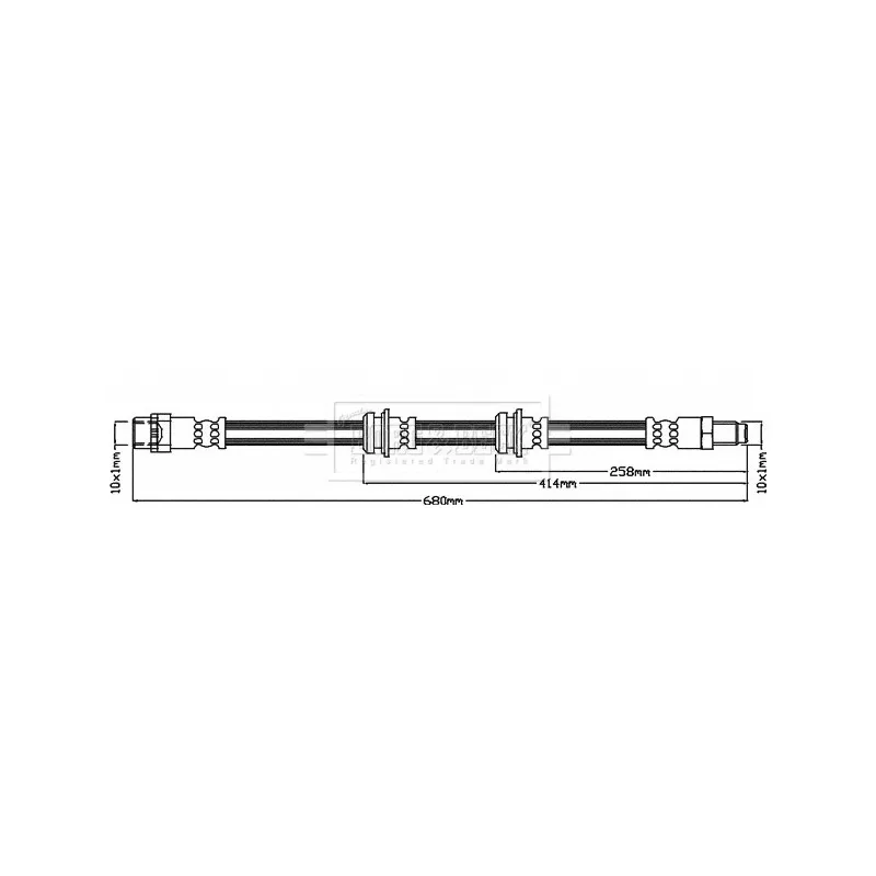 Flexible de frein BORG & BECK BBH8618