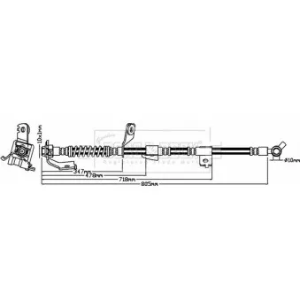 Flexible de frein BORG & BECK BBH8624