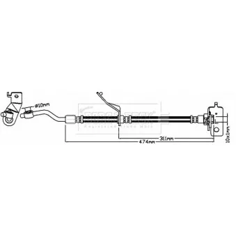 Flexible de frein BORG & BECK BBH8647
