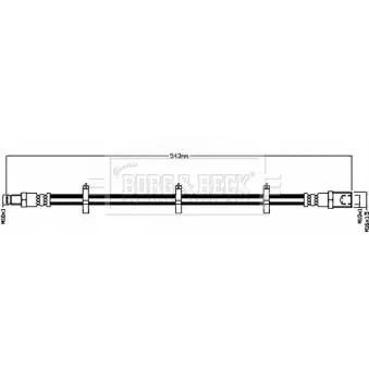 Flexible de frein BORG & BECK BBH8674