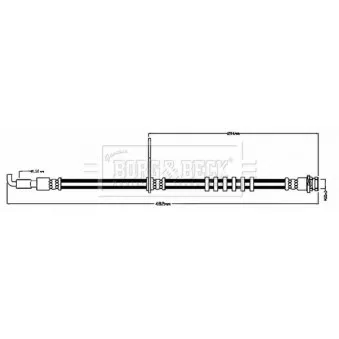 Flexible de frein BORG & BECK BBH8684