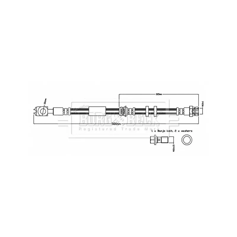 Flexible de frein BORG & BECK BBH8731