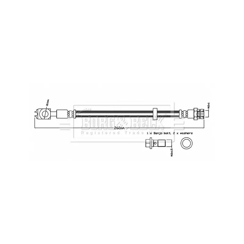 Flexible de frein BORG & BECK BBH8732