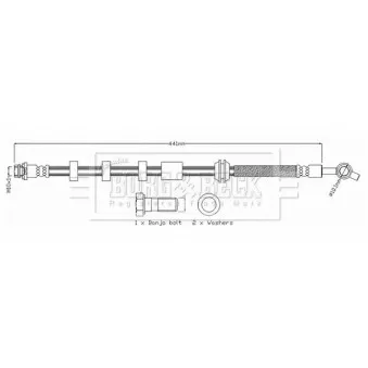 Flexible de frein BORG & BECK BBH8733