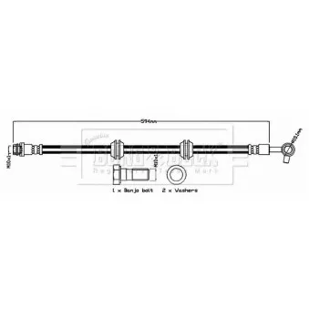 Flexible de frein BORG & BECK BBH8735