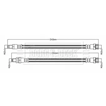 Flexible de frein BORG & BECK BBH8753