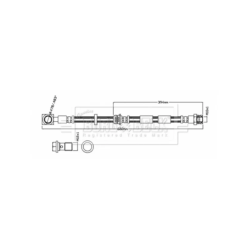 Flexible de frein BORG & BECK BBH8772