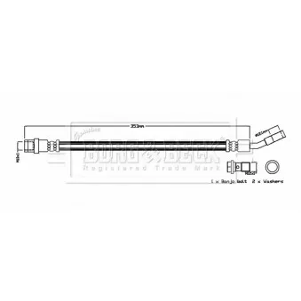 Flexible de frein BORG & BECK BBH8776