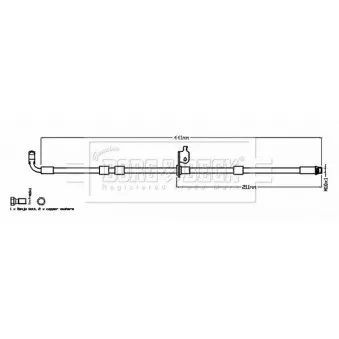 Flexible de frein BORG & BECK BBH8782