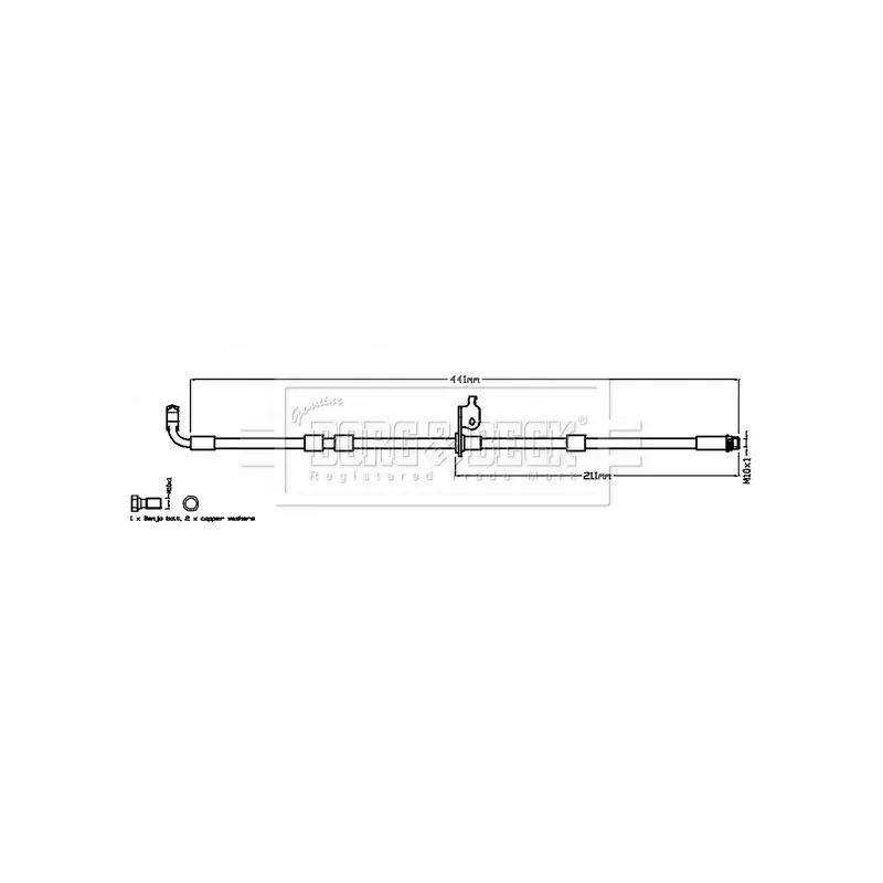 Flexible de frein BORG & BECK BBH8782