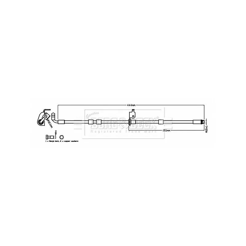 Flexible de frein BORG & BECK BBH8783