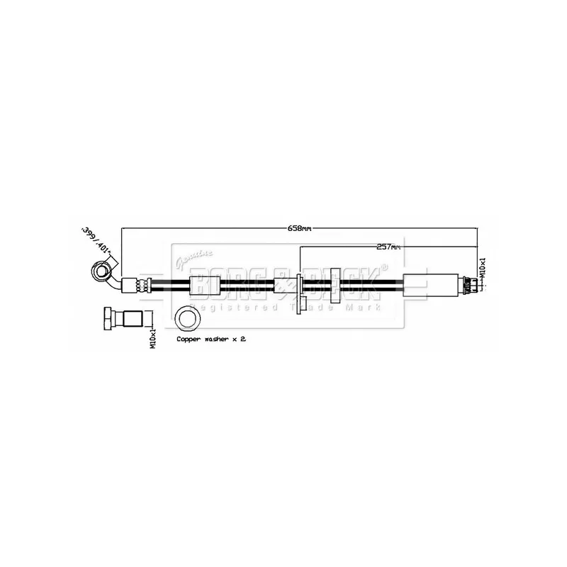Flexible de frein BORG & BECK BBH8793