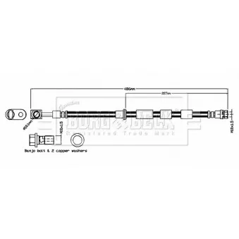 Flexible de frein BORG & BECK BBH8836