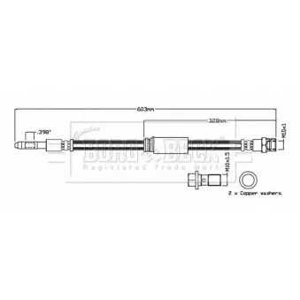 Flexible de frein BORG & BECK BBH8857