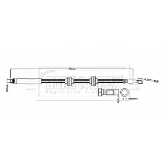 Flexible de frein BORG & BECK BBH8863