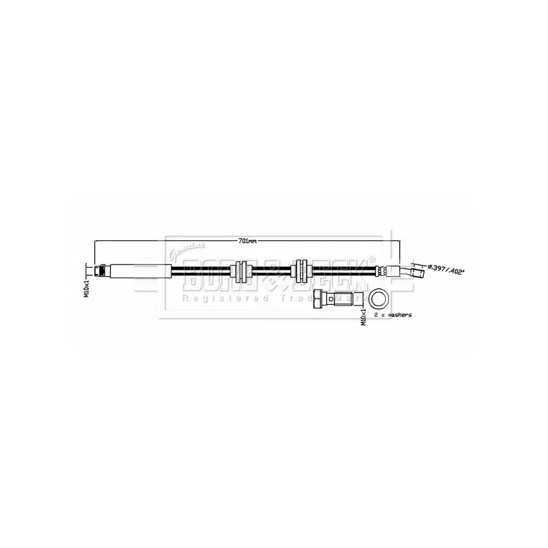 Flexible de frein BORG & BECK BBH8863
