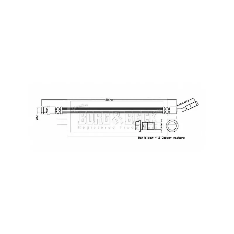 Flexible de frein BORG & BECK BBH8865