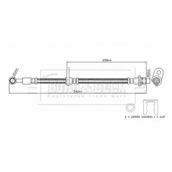 Flexible de frein BORG & BECK BBH8867