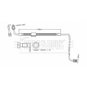 Flexible de frein BORG & BECK BBH8885