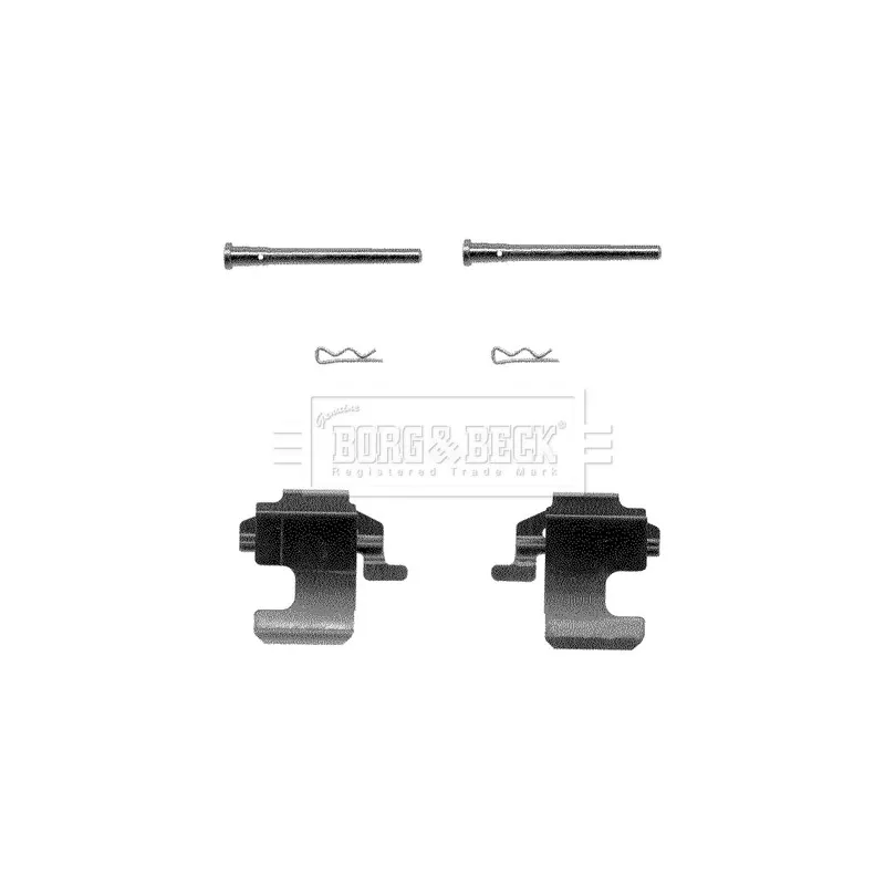 Kit d'accessoires, plaquette de frein à disque BORG & BECK BBK1029