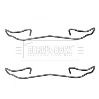 Kit d'accessoires, plaquette de frein à disque BORG & BECK BBK1039